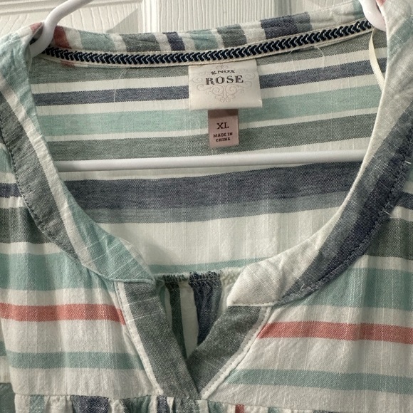 Knox Rose Striped Swing Top size XL - Picture 2 of 5